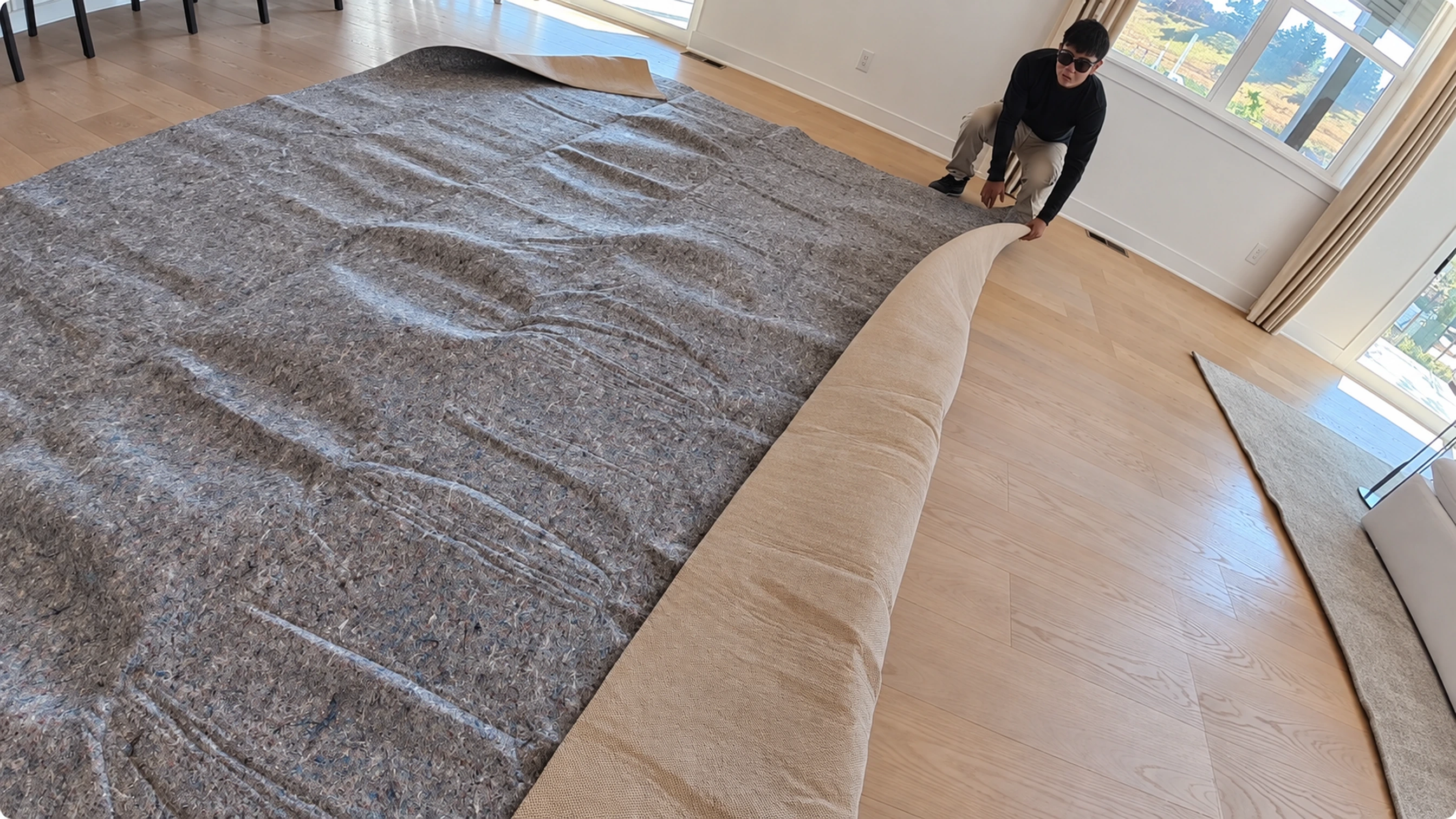 Residential Moving: Floor protection laid before moving